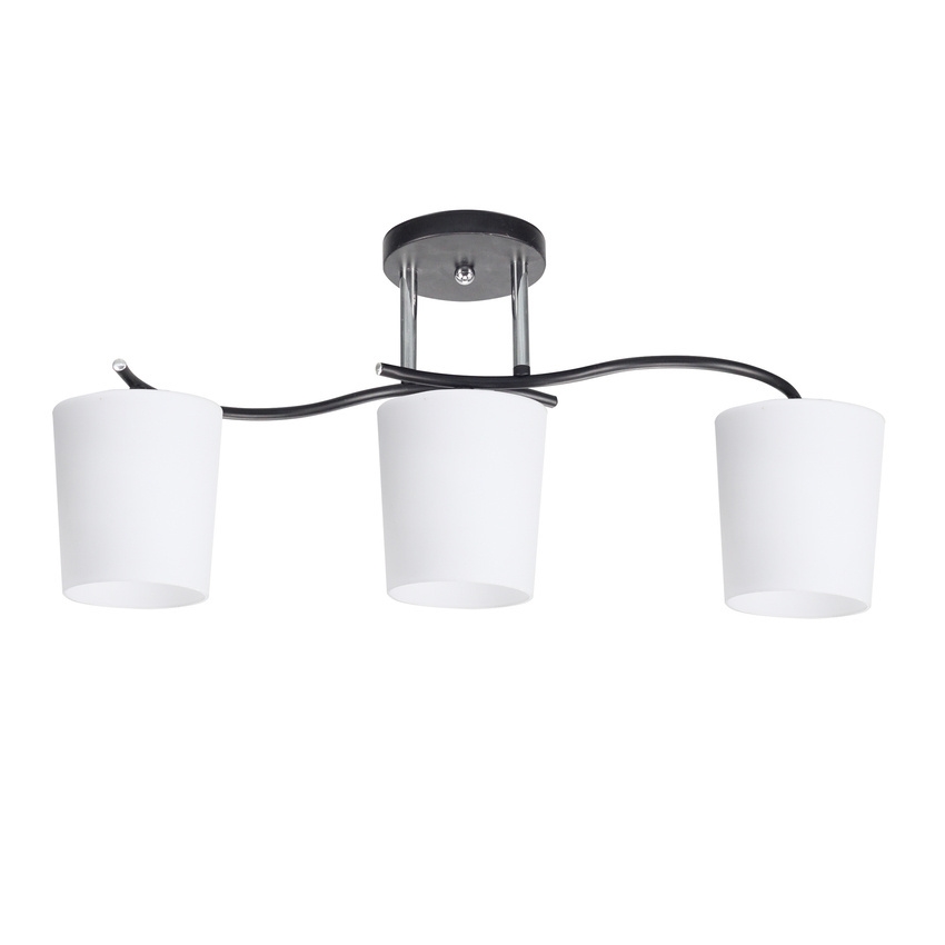 Lámpara colgante ESNYR 3xE27/40W/230V negro/blanco