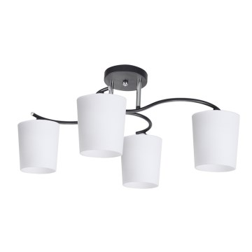 Lámpara colgante ESNYR 4xE27/40W/230V negro/blanco