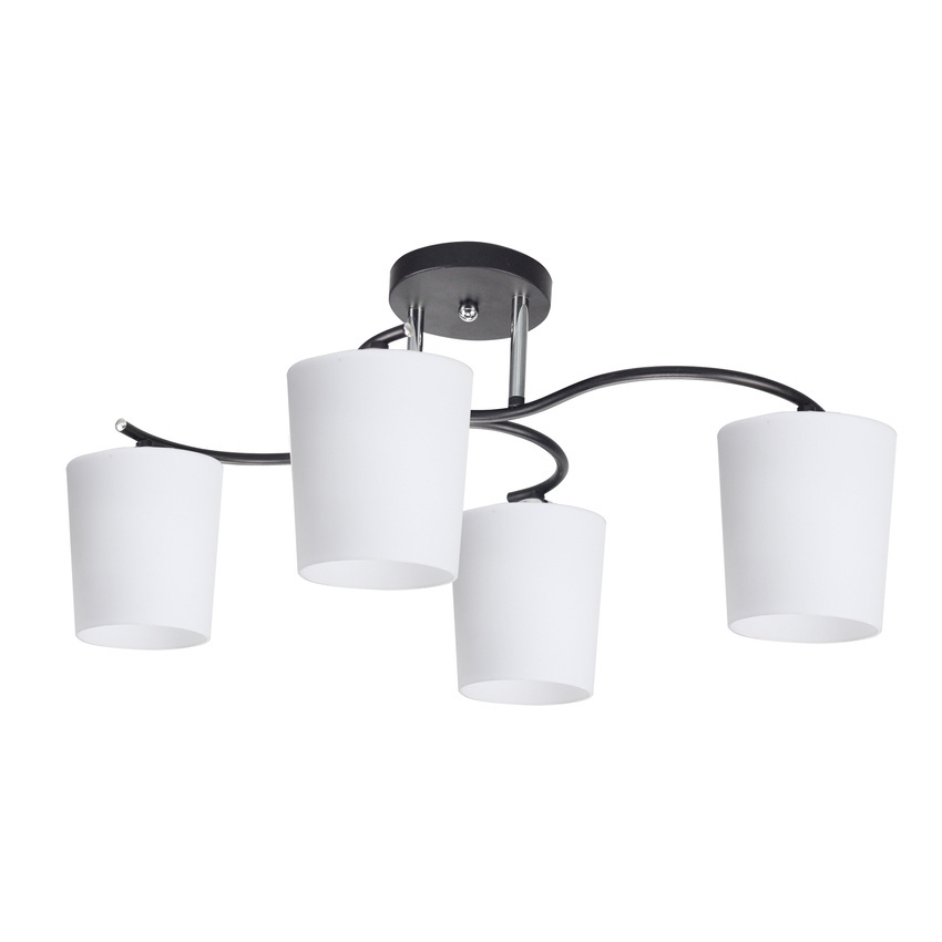 Lámpara colgante ESNYR 4xE27/40W/230V negro/blanco