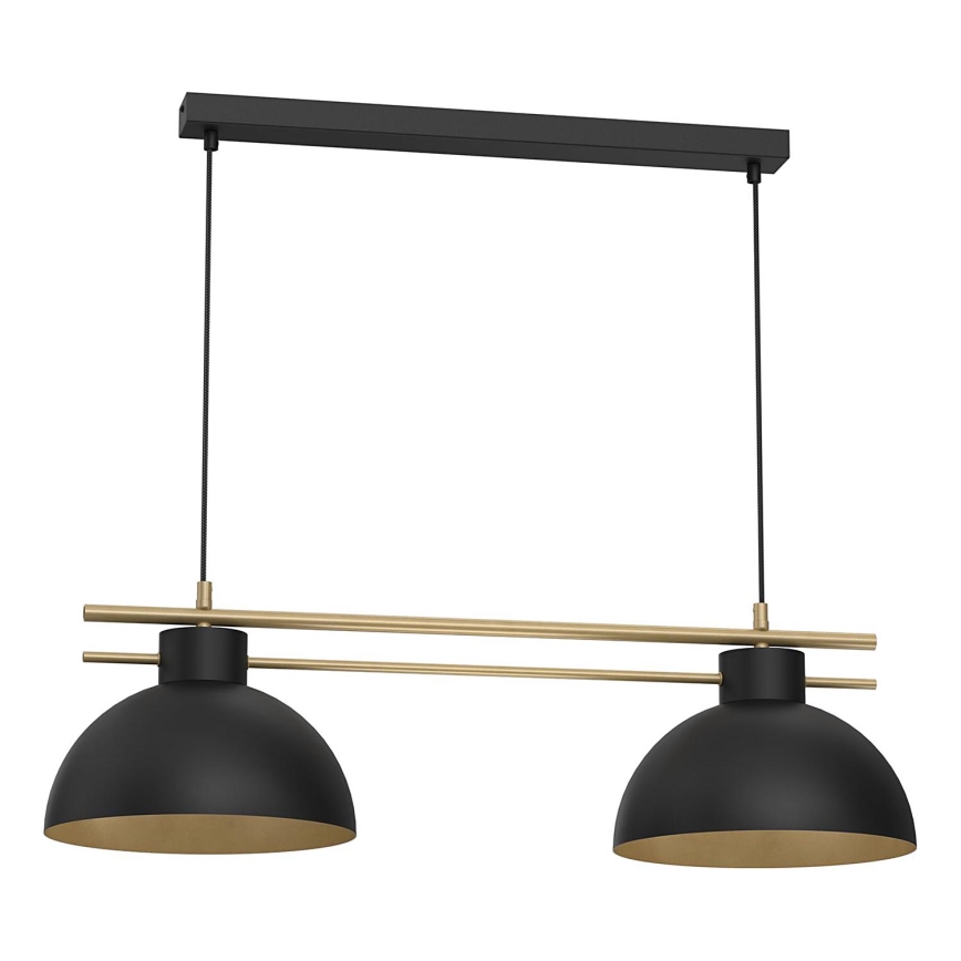 Lámpara colgante ESTATE 2xE27/15W/230V negro