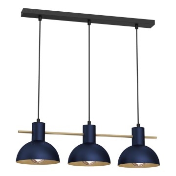 Lámpara colgante ESTATE MINI 3xE27/15W/230V azul