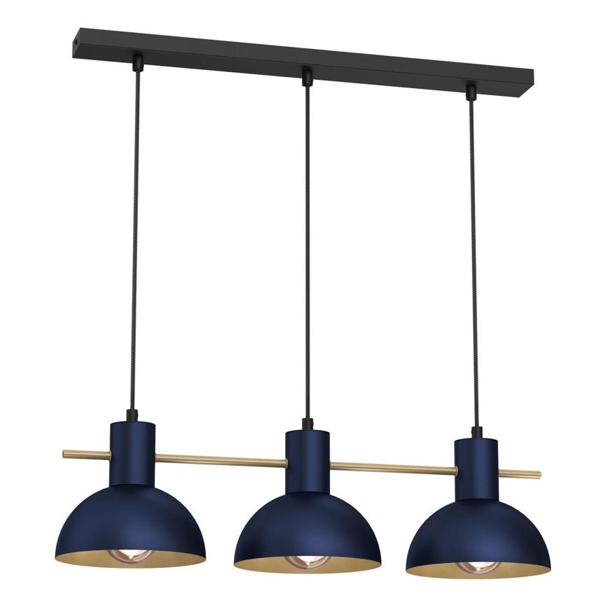 Lámpara colgante ESTATE MINI 3xE27/15W/230V azul