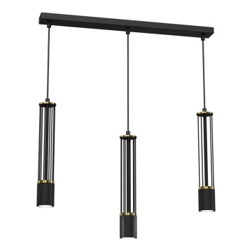 Lámpara colgante ESTILO 3xGU10/40W/230V negro
