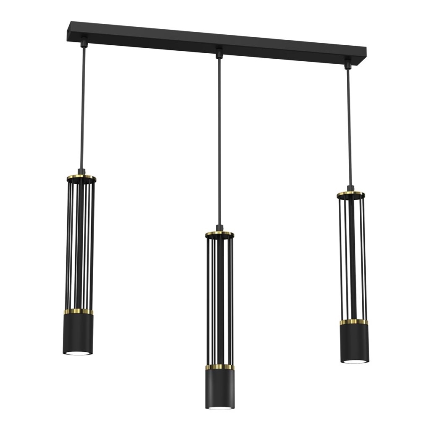 Lámpara colgante ESTILO 3xGU10/40W/230V negro