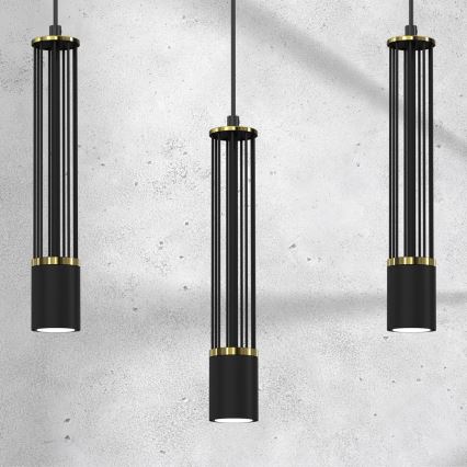 Lámpara colgante ESTILO 3xGU10/40W/230V negro
