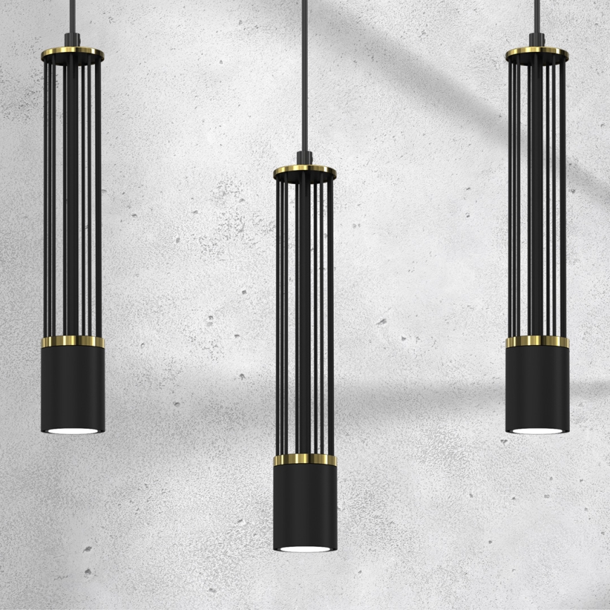 Lámpara colgante ESTILO 3xGU10/40W/230V negro