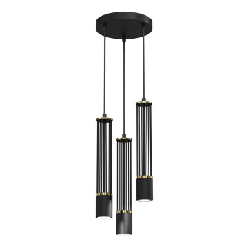 Lámpara colgante ESTILO 3xGU10/40W/230V negro