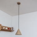 Lámpara colgante ETNA con cable 1xE27/15W/230V Ø 18,5 cm beige