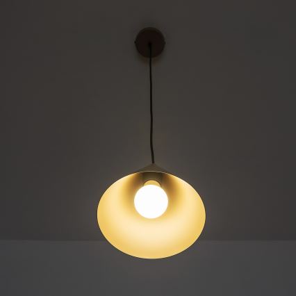 Lámpara colgante ETNA II con cable 1xE27/15W/230V Ø 18,5 cm beige