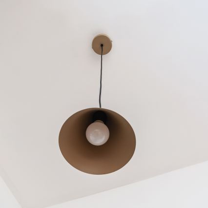 Lámpara colgante ETNA II con cable 1xE27/15W/230V Ø 18,5 cm beige