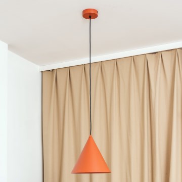 Lámpara colgante ETNA II con cable 1xE27/15W/230V Ø 25 cm naranja