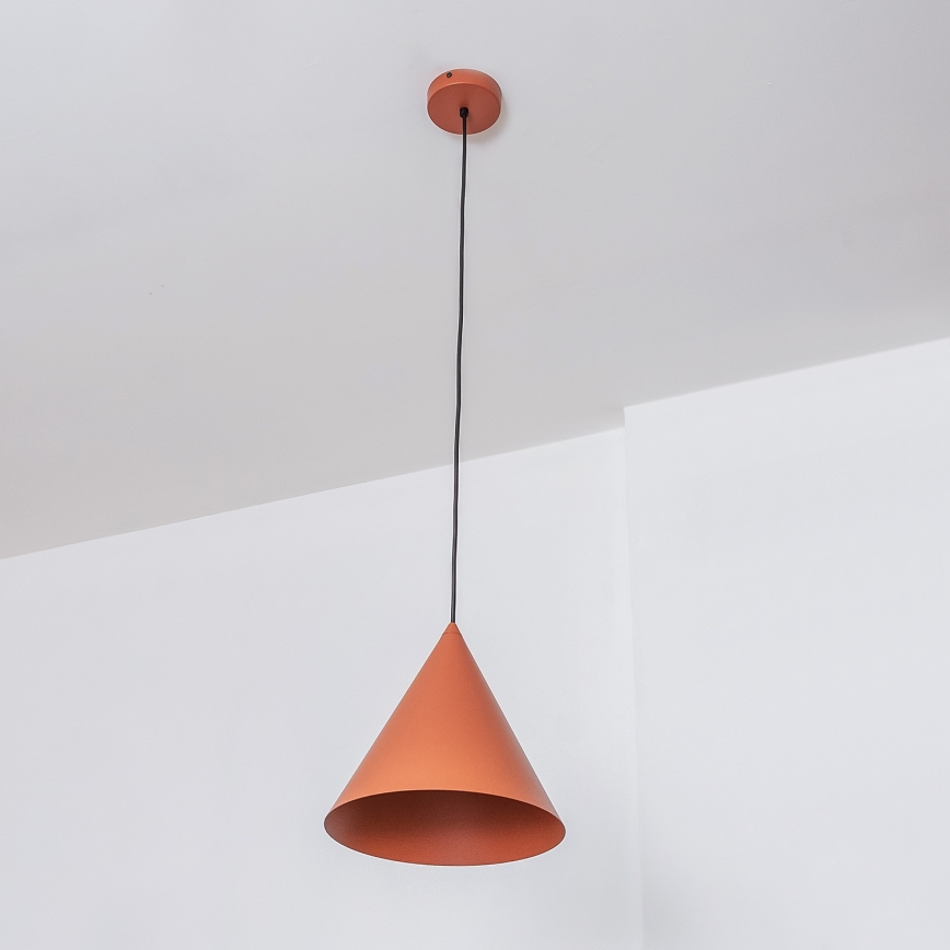 Lámpara colgante ETNA II con cable 1xE27/15W/230V Ø 25 cm naranja