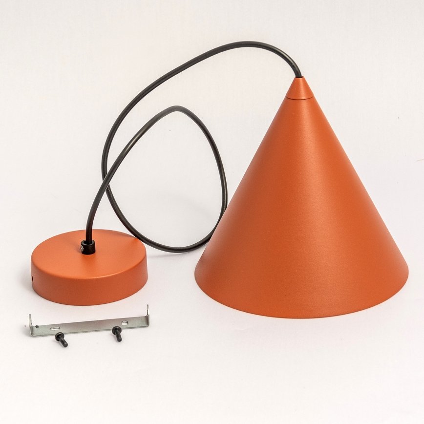 Lámpara colgante ETNA II con cable 1xE27/15W/230V Ø 25 cm naranja