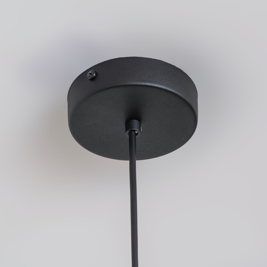 Lámpara colgante ETNA II con cable 1xE27/15W/230V Ø 25 cm negra