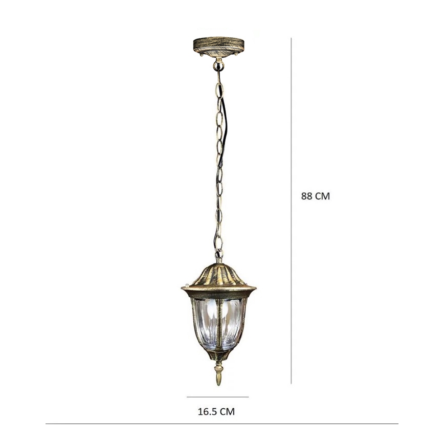 Lámpara colgante exterior FLORENCJA 1xE27/20W/230V IP43