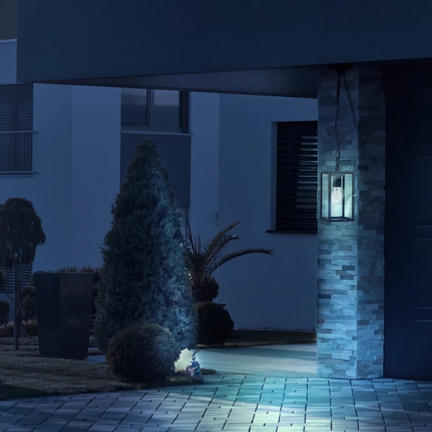 Lámpara colgante exterior MALMO 1xE27/15W/230V negro IP44