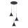 Lámpara colgante FABO 3xE14/10W/230V negro