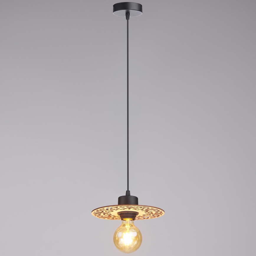 Lámpara colgante FALCO 1xE27/60W/230V diá. 20 cm beige