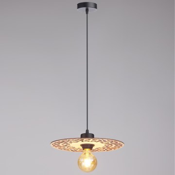 Lámpara colgante FALCO 1xE27/60W/230V diá. 30 cm beige