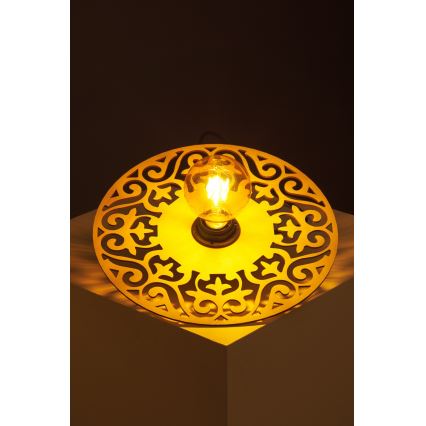 Lámpara colgante FALCO 1xE27/60W/230V diá. 30 cm beige