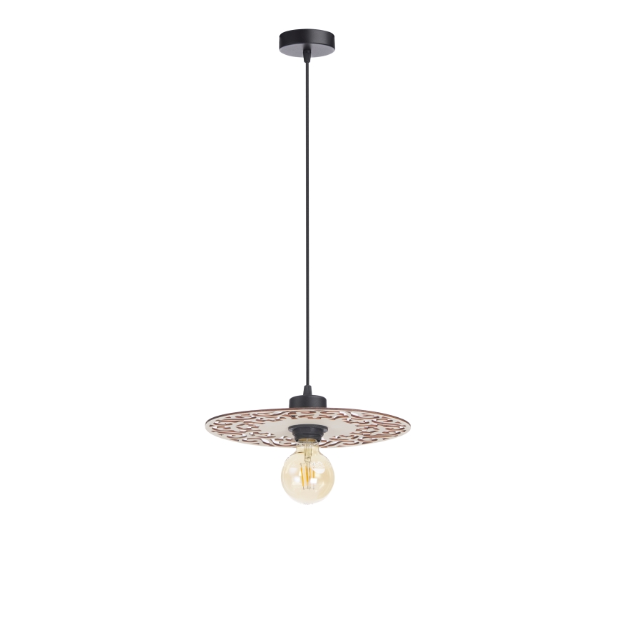 Lámpara colgante FALCO 1xE27/60W/230V diá. 30 cm beige