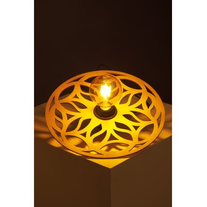Lámpara colgante FALCO 1xE27/60W/230V diá. 30 cm beige