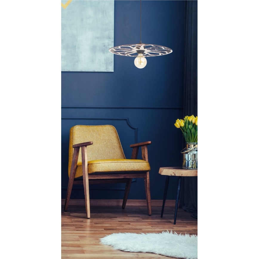 Lámpara colgante FALCO 1xE27/60W/230V diá. 30 cm beige