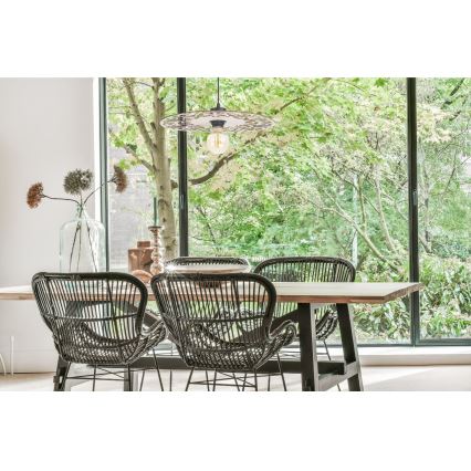 Lámpara colgante FALCO 1xE27/60W/230V diá. 40 cm beige
