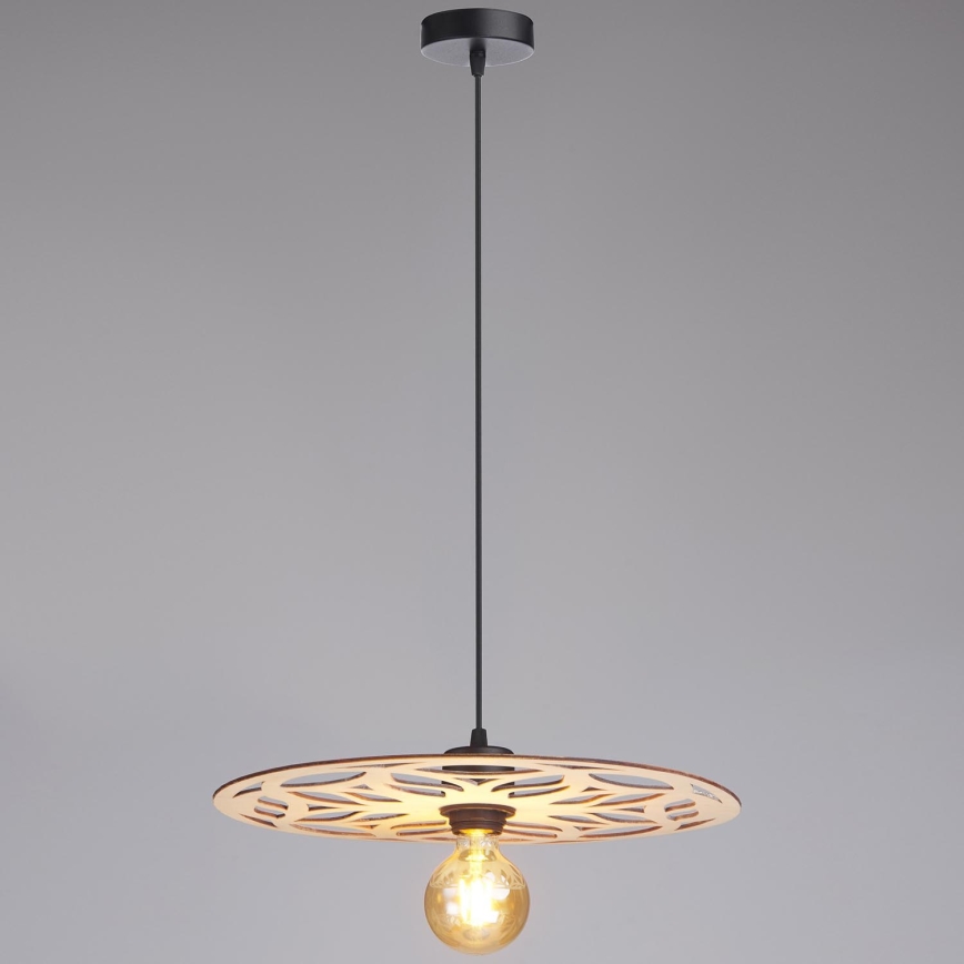 Lámpara colgante FALCO 1xE27/60W/230V diá. 40 cm beige