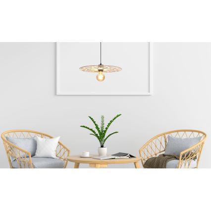 Lámpara colgante FALCO 1xE27/60W/230V diá. 40 cm beige