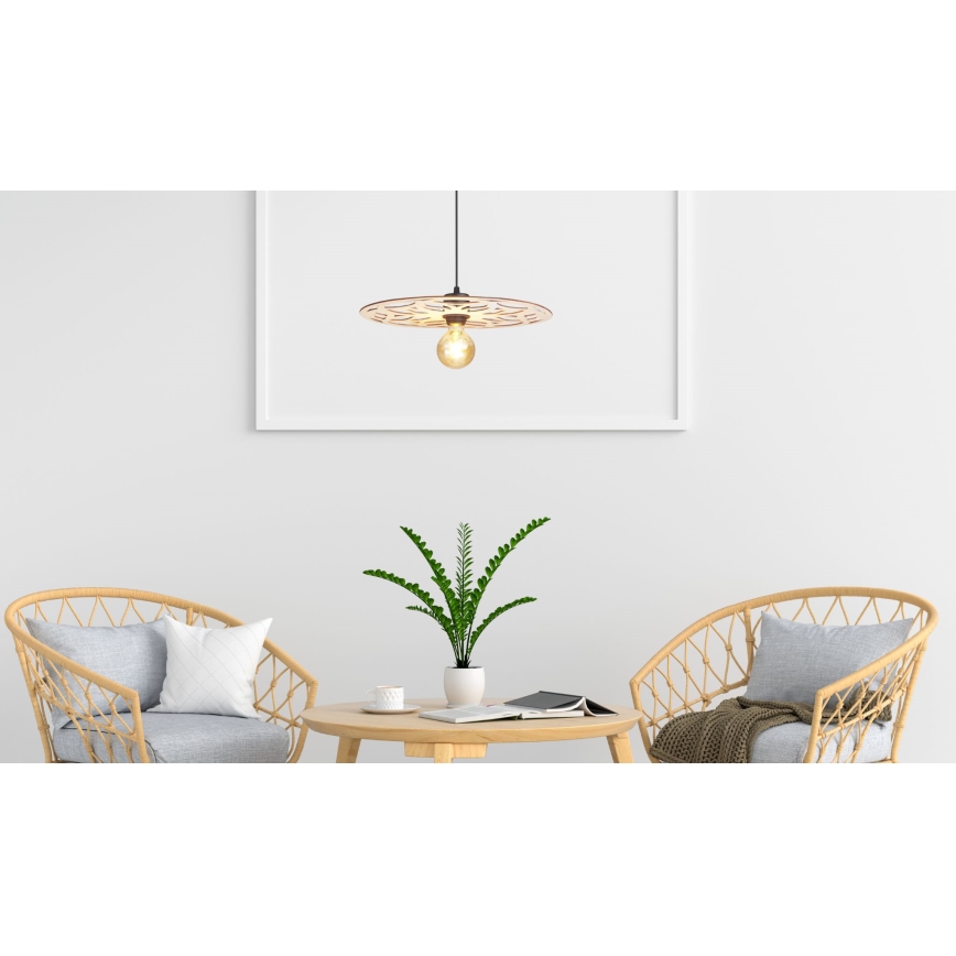 Lámpara colgante FALCO 1xE27/60W/230V diá. 40 cm beige