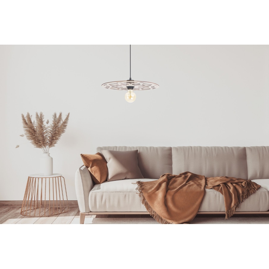 Lámpara colgante FALCO 1xE27/60W/230V diá. 40 cm beige