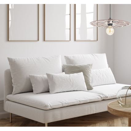 Lámpara colgante FALCO 1xE27/60W/230V diá. 40 cm beige