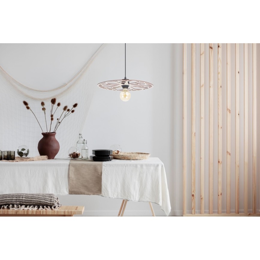 Lámpara colgante FALCO 1xE27/60W/230V diá. 40 cm beige