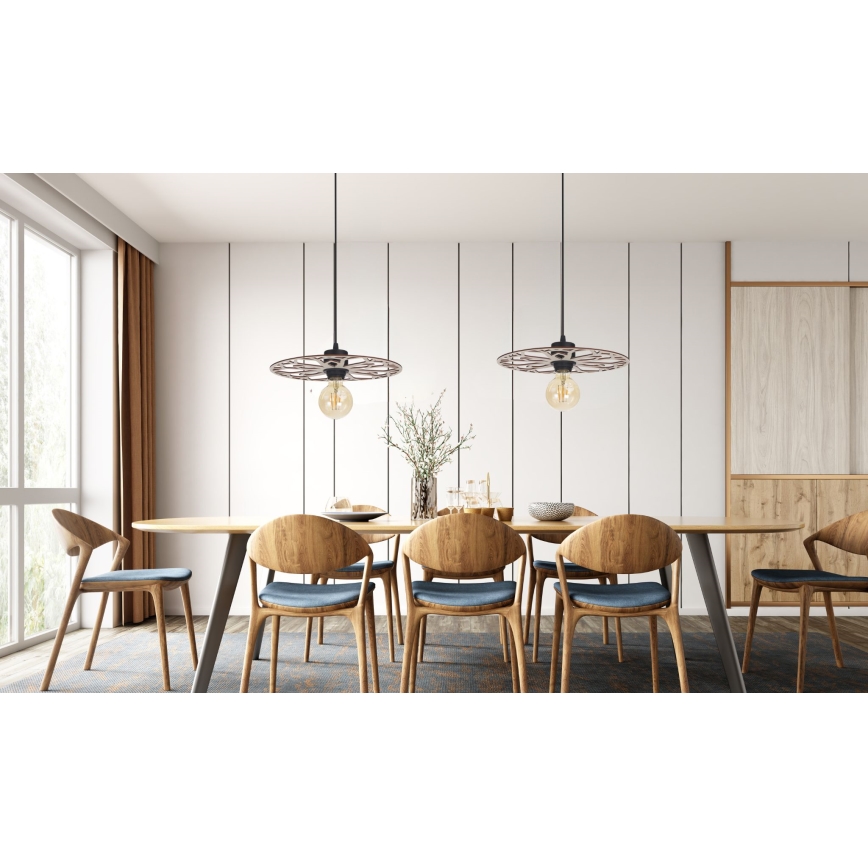 Lámpara colgante FALCO 1xE27/60W/230V diá. 40 cm beige