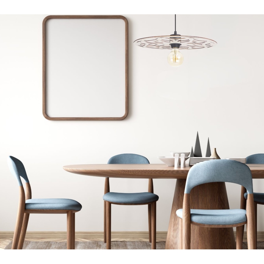 Lámpara colgante FALCO 1xE27/60W/230V diá. 40 cm beige