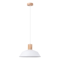 Lámpara colgante FANO 1xE27/15W/230V diá. 34 cm blanco