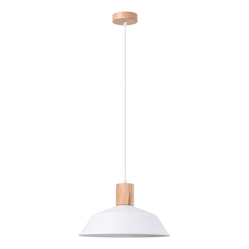 Lámpara colgante FANO 1xE27/15W/230V diá. 34 cm blanco