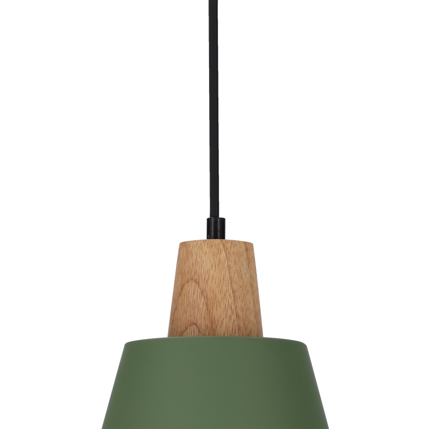 Lámpara colgante FARO 1xE27/40W/230V verde/haya
