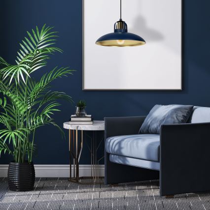 Lámpara colgante FELIX 1xE27/60W/230V azul