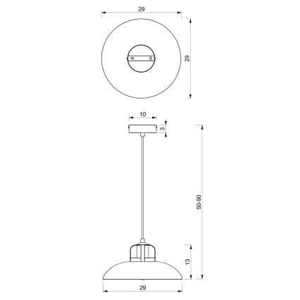 Lámpara colgante FELIX 1xE27/60W/230V blanco