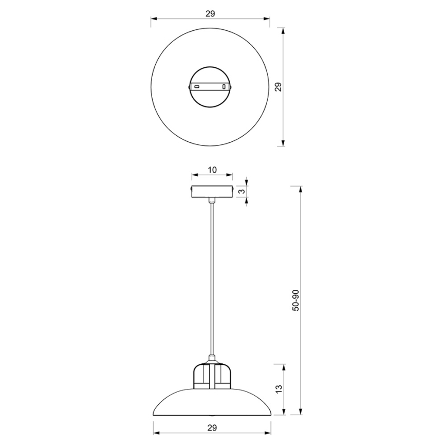 Lámpara colgante FELIX 1xE27/60W/230V blanco