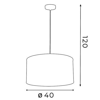 Lámpara colgante FELIX 1xE27/60W/230V negra