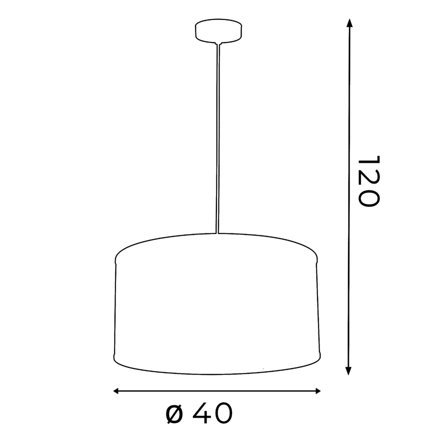 Lámpara colgante FELIX 1xE27/60W/230V negra