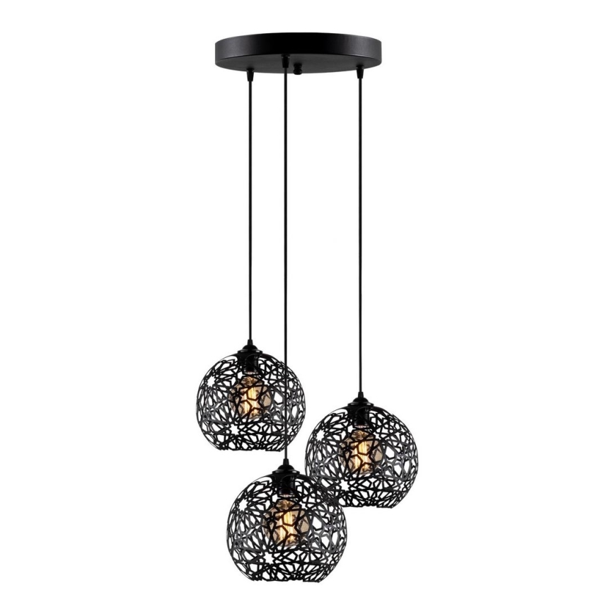 Lámpara colgante FELLINI 3xE27/100W/230V