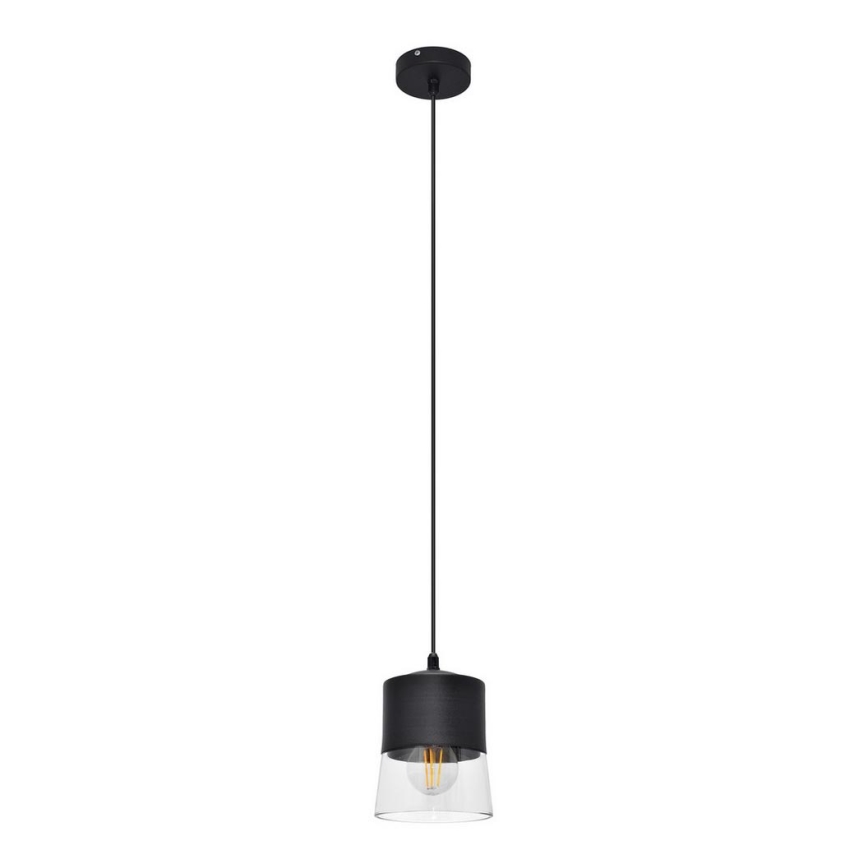 Lámpara colgante FERGIE 1xE27/15W/230V negro