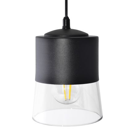 Lámpara colgante FERGIE 1xE27/15W/230V negro