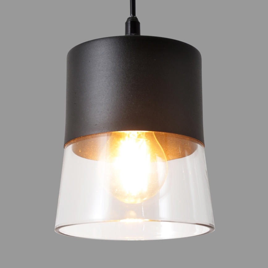 Lámpara colgante FERGIE 1xE27/15W/230V negro