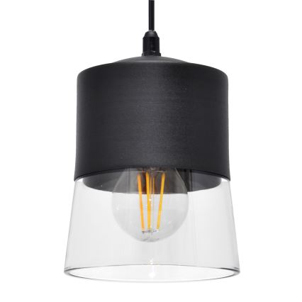 Lámpara colgante FERGIE 1xE27/15W/230V negro