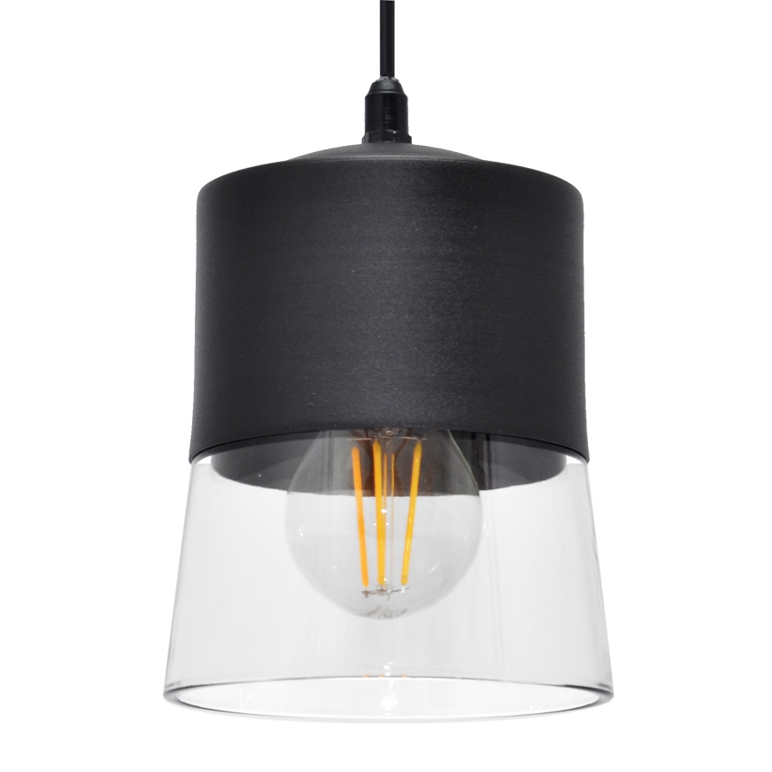 Lámpara colgante FERGIE 1xE27/15W/230V negro